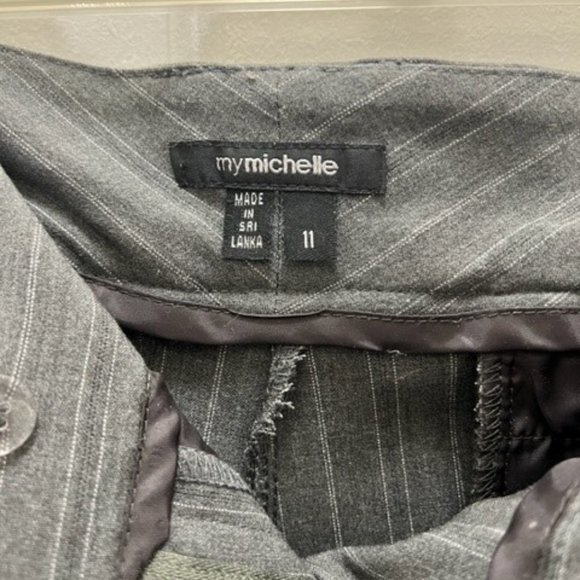 Grey/White striped business slacks Size 11 - Picture 3 of 3